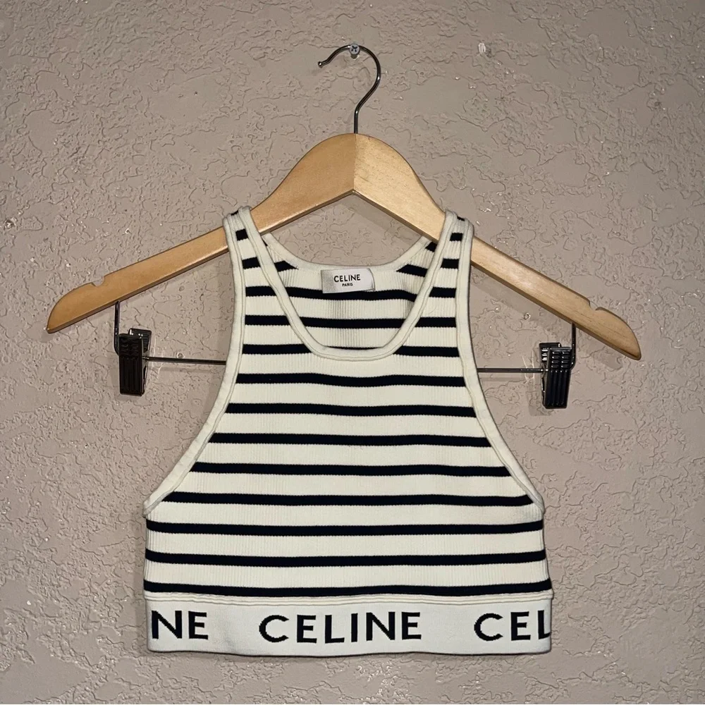 Celine | Mesh Striped Sports Bra Size: Small - Picture 3 of 8